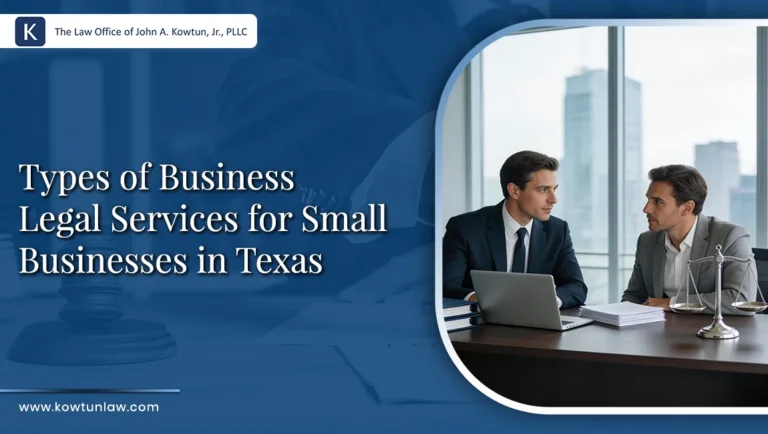 Types of Business Legal Services for Small Businesses in Texas