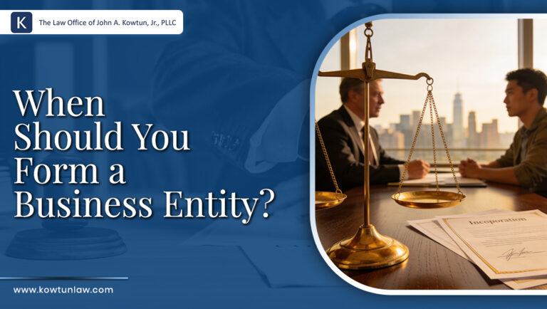 When Should You Form a Business Entity?