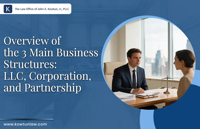 Overview of the 3 Main Business Structures: LLC, Corporation, and Partnership