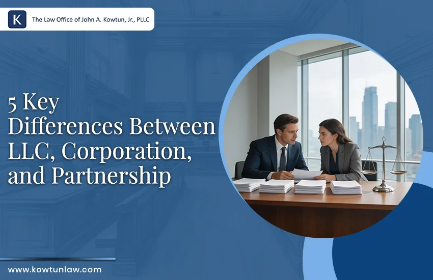5 Key Differences Between LLC, Corporation, and Partnership