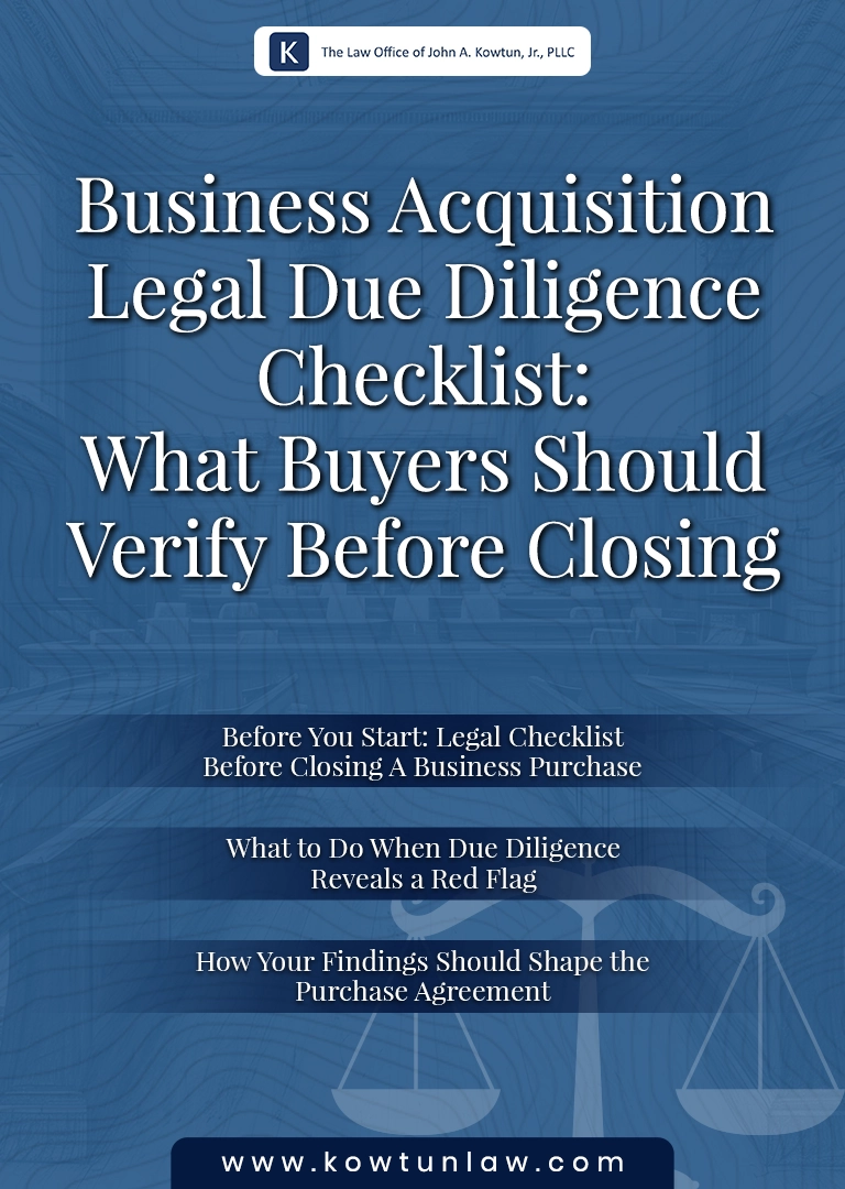 Before You Start Legal Checklist Before Closing A Business Purchase